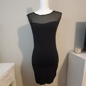 Black dress with sheer top
